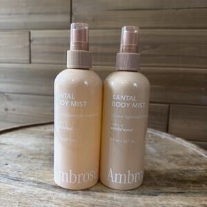 (2) Ambrose SANTAL Body Mist - 8oz Each